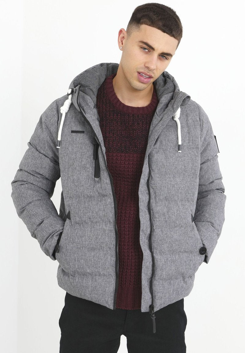 BRAVE SOUL Winterjacke - Grau Meliert