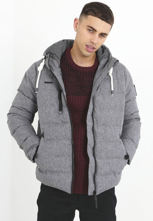 BRAVE SOUL Winterjacke - Grau Meliert