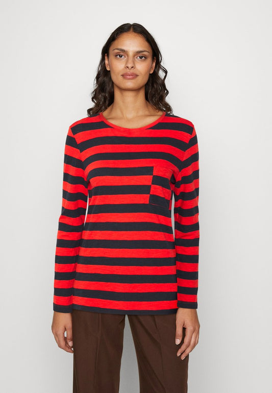 Marks & Spencer POCKET TEE - Langarmshirt - Red Mix