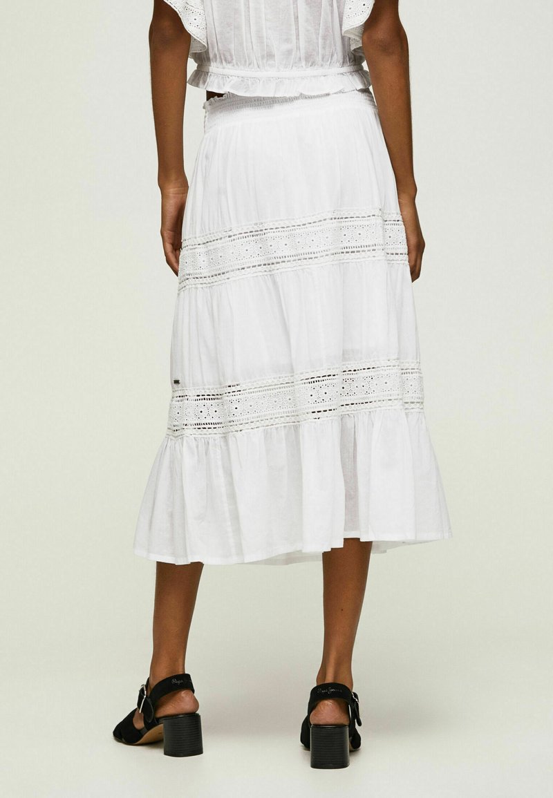 Pepe Jeans MIDI PELIA - A-Linien-Rock - White