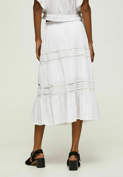 Pepe Jeans MIDI PELIA - A-Linien-Rock - White