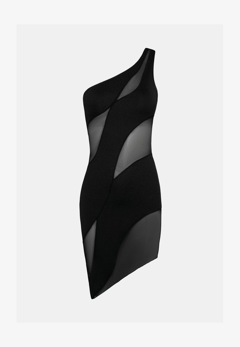 OW Collection CURVE MESH - Cocktailkleid/festliches Kleid - Black