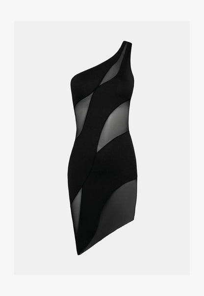 OW Collection CURVE MESH - Cocktailkleid/festliches Kleid - Black