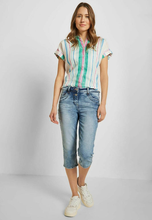 Cecil IN 3/4 LÄNGE - Jeans Shorts - Blau