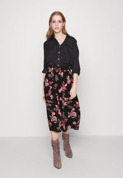 Pieces Petite PCNYA MIDI SKIRT - A-Linien-Rock - Beetroot Purple