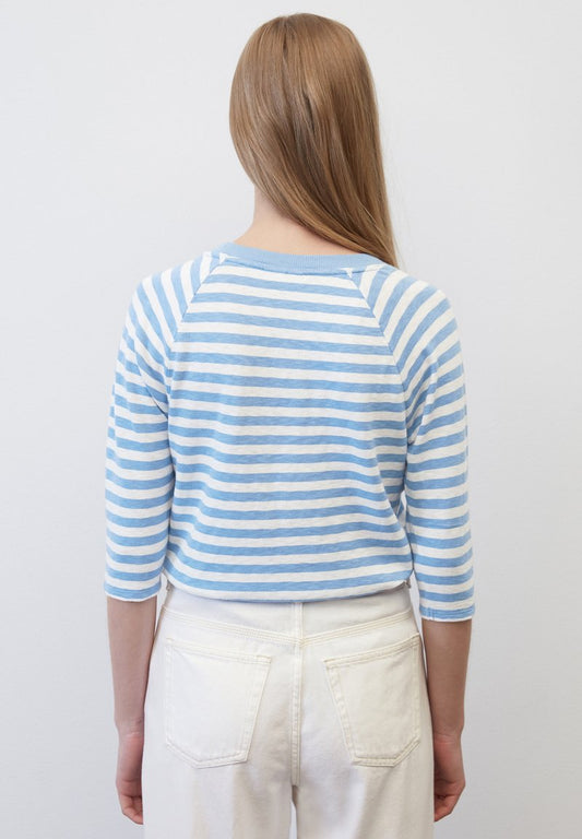 Marc O'Polo DENIM RAGLAN-STREIFEN- REGULAR AUS - Langarmshirt - Multi Soft Sky Blue