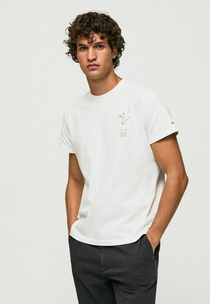Pepe Jeans BASIC ALFORD - T-Shirt Print - White