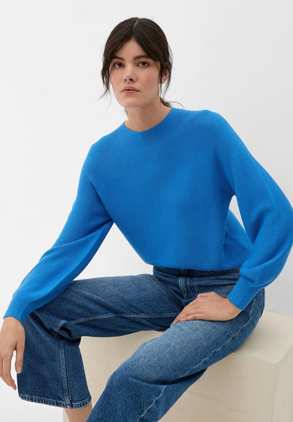 S.Oliver MIT WEITEN ÄRMELN - Strickpullover - Royalblau