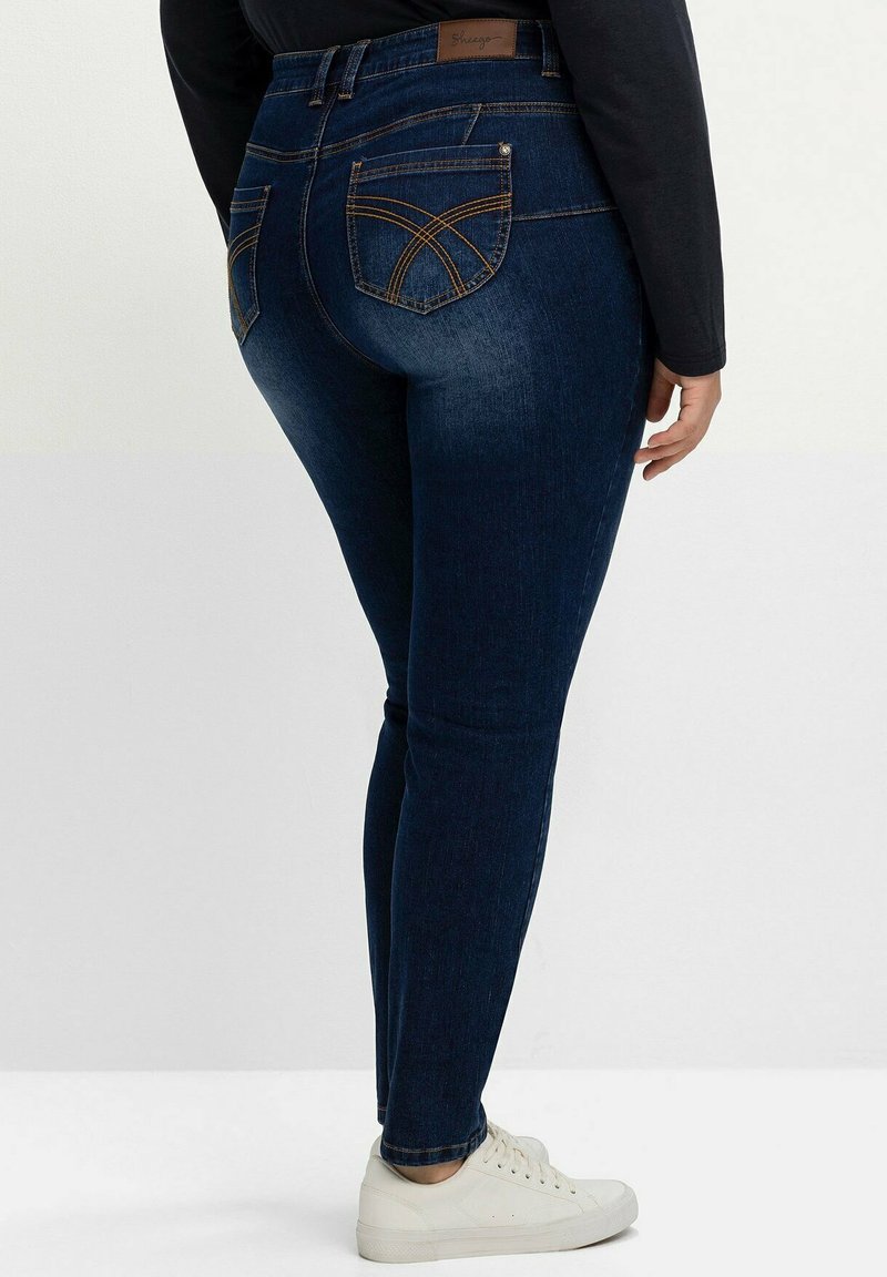 Sheego Jeans Slim Fit - Dark Blue Denim