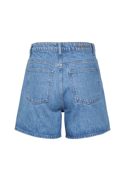 Gestuz DENAGZ HW - Jeans Shorts - Washed Mid Blue