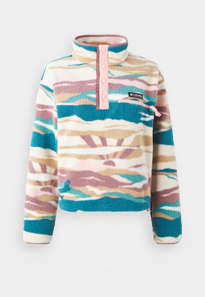 Columbia HELVETIA™ II PRINTED CROPPED HALF SNAP - Fleece Jumper - Everblue Sisters/rain Forest