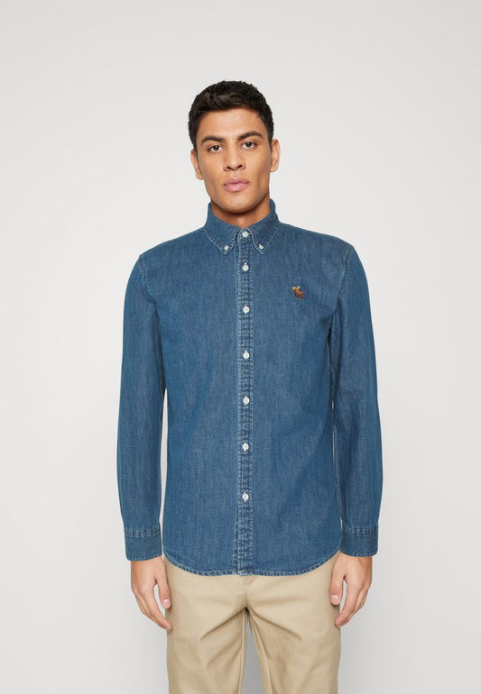 Abercrombie & Fitch ICON - Hemd - Blue Denim