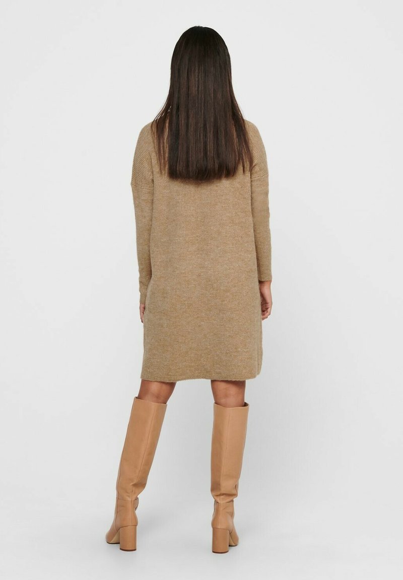 ONLY LONGSLEEVE ONLJANAPULLO - Strickkleid - Beige