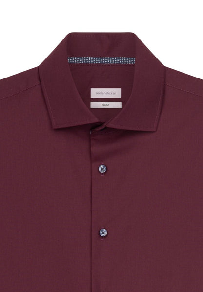 Seidensticker SPREAD PATCH - Businesshemd - Bordeaux