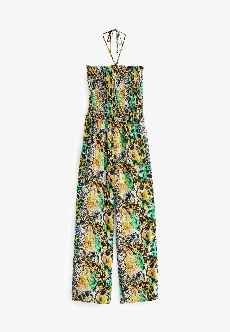  HALTER BANDEAU - Jumpsuit - Green Snake Print