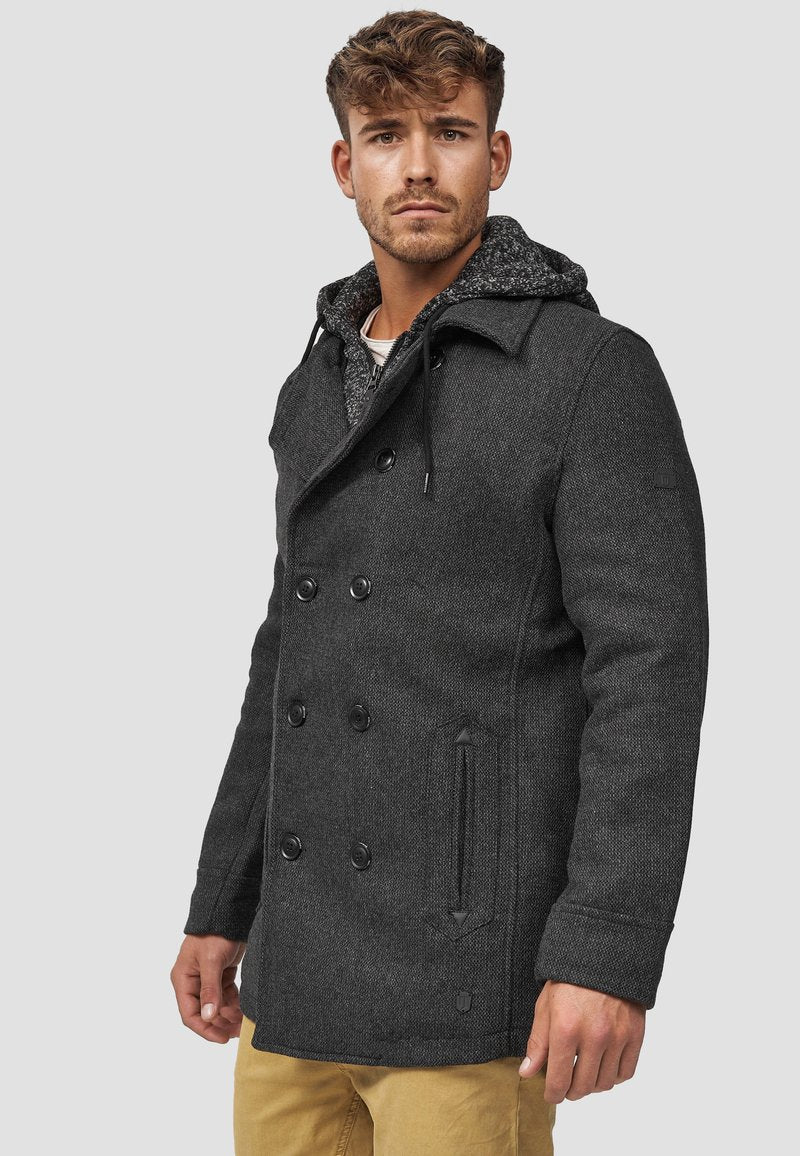 Indicode Jeans Kurzmantel - Black Mix
