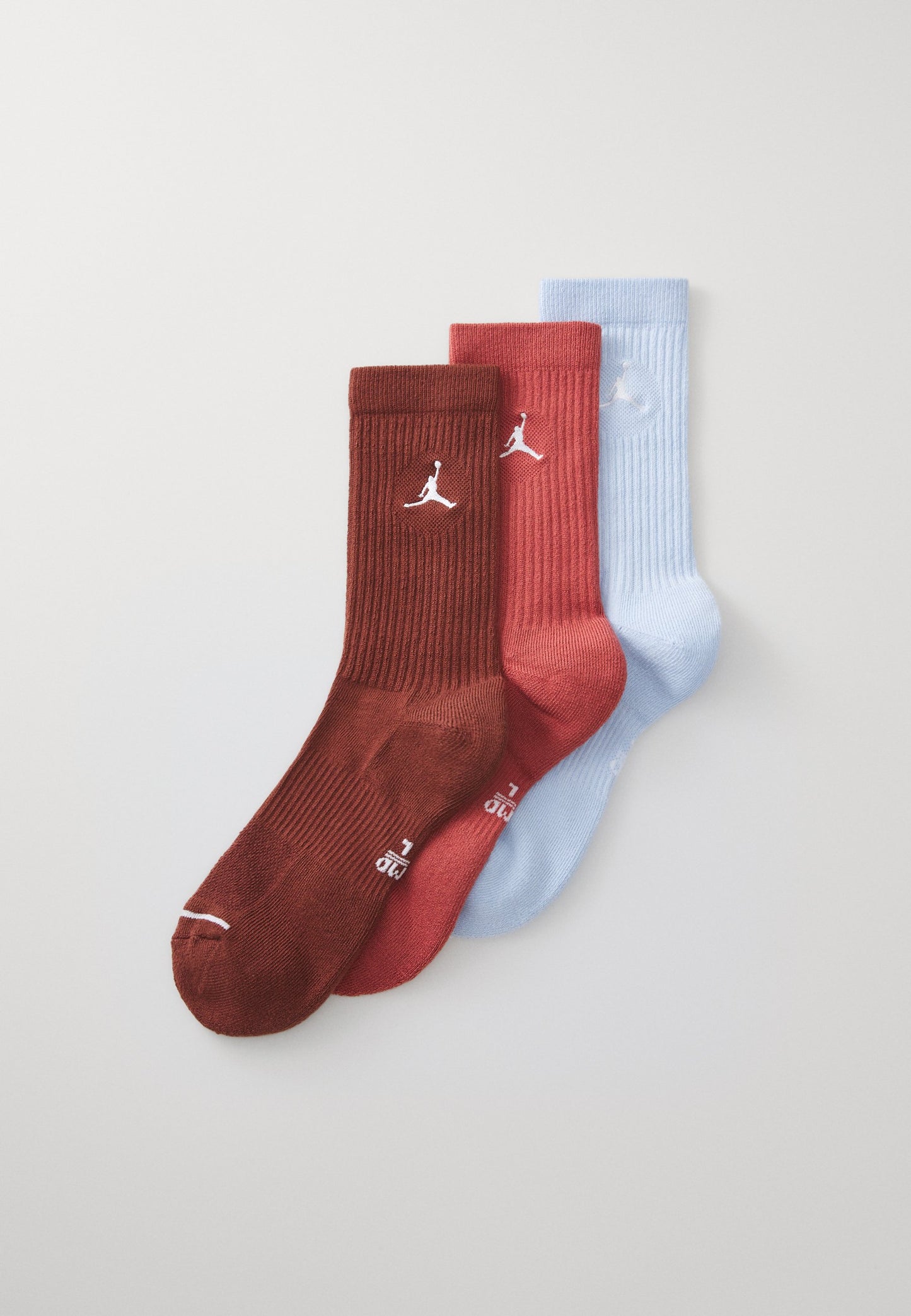 Jordan EVERYDAY CUSH CREW 3 PACK UNISEX - Sports Socks - Medium Khaki/iron Grey/starfish/white