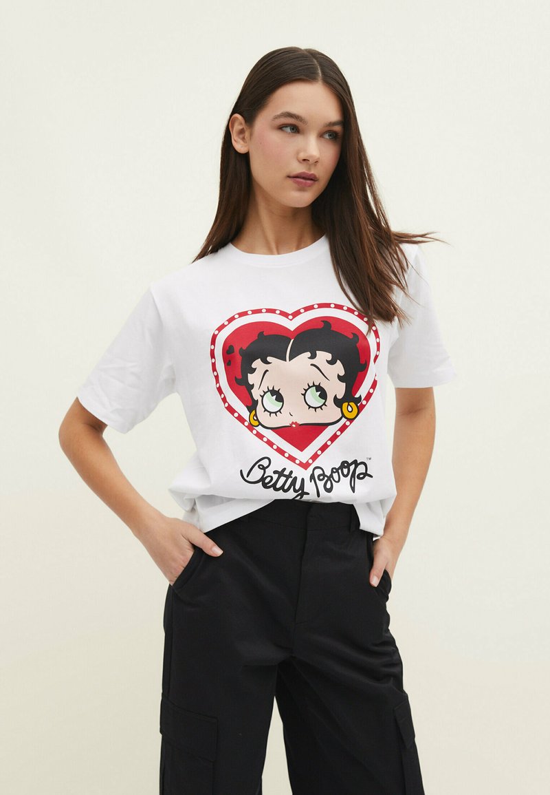 Stradivarius BETTY BOOP - T-Shirt Print - White
