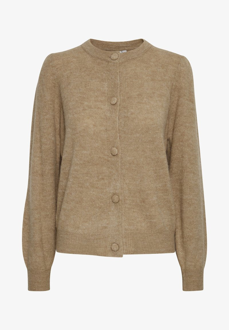 ICHI IHKAMARA CA - Strickjacke - Mottled Beige