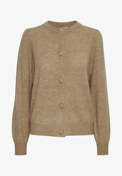 ICHI IHKAMARA CA - Strickjacke - Mottled Beige