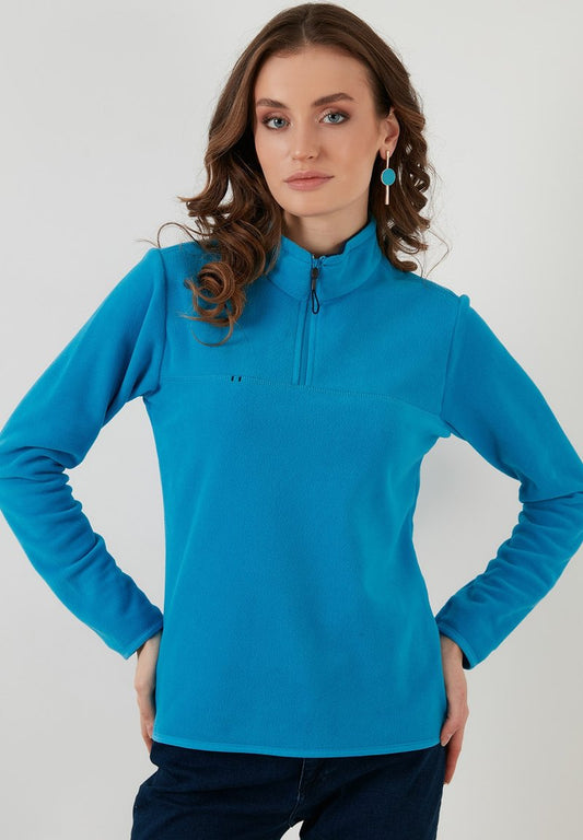 LELA Fleecepullover - Turquoise