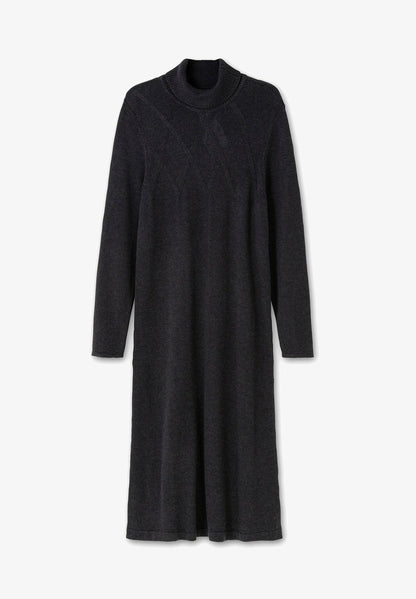 Sheego Strickkleid - Schwarz Meliert