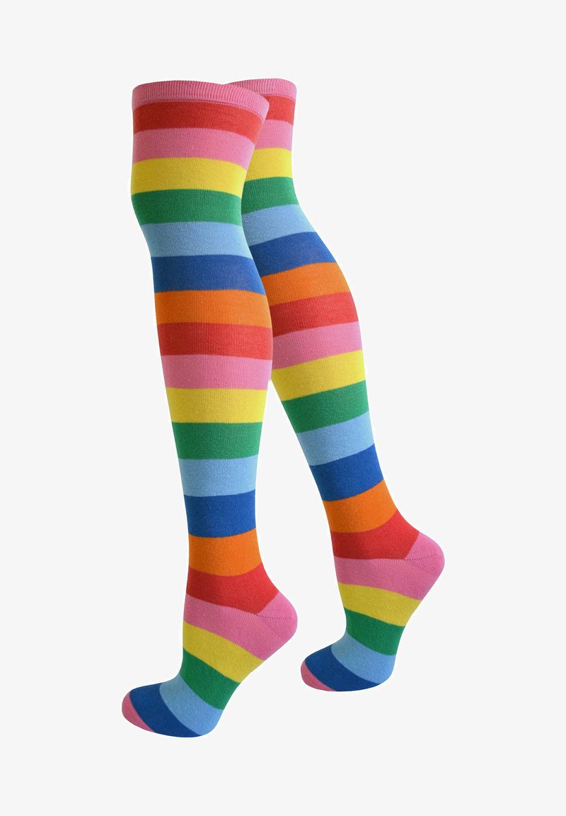  WIDESTRIPE OVERKNEES - Overkneestrümpfe - Schwarz/rosa