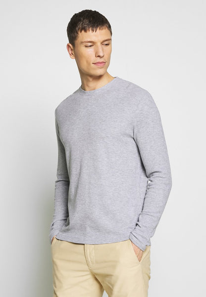 NN07 CLIVE - Langarmshirt - Grey Melange