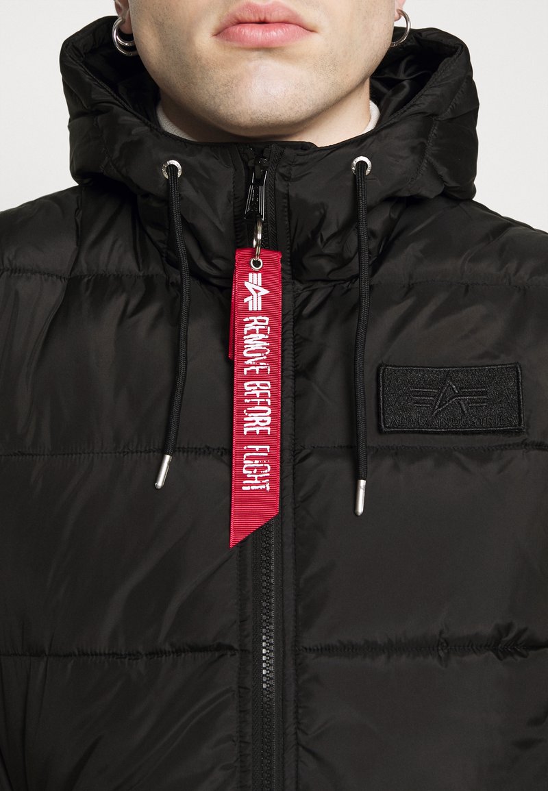 Alpha Industries HOODED PUFFER VEST - Weste - Black