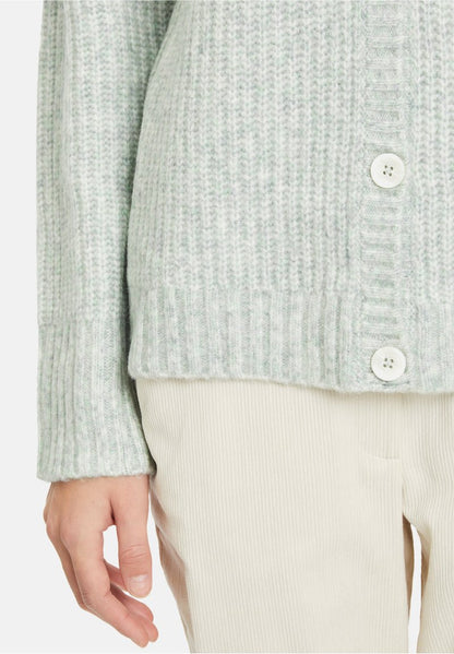 CARTOON MIT KNOPFLEISTE - Strickjacke - Bright Green Melange