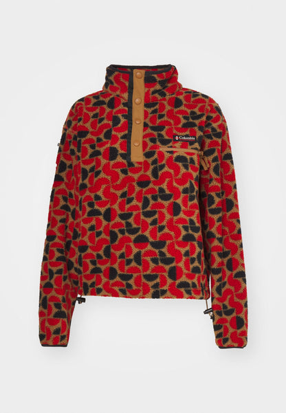 Columbia HELVETIA™ II PRINTED CROPPED HALF SNAP - Fleece Jumper - Everblue Sisters/rain Forest