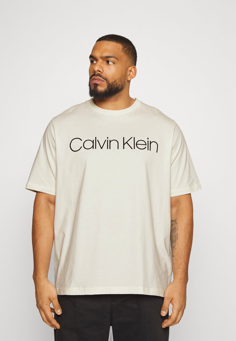 Calvin Klein FRONT LOGO - T-Shirt Print - Vanilla Ice