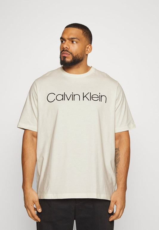 Calvin Klein FRONT LOGO - T-Shirt Print - Vanilla Ice