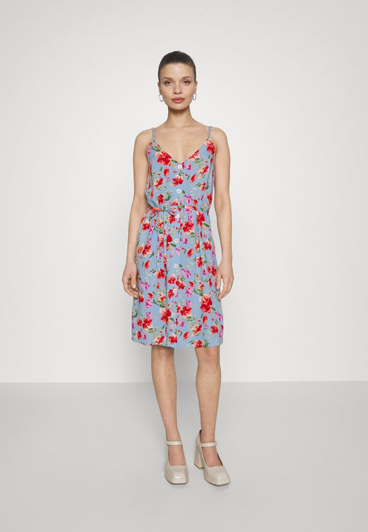 ONLY Petite ONLNOVA LIFE STRAP BUTTON DRESS - Freizeitkleid - Grapemist Wonda