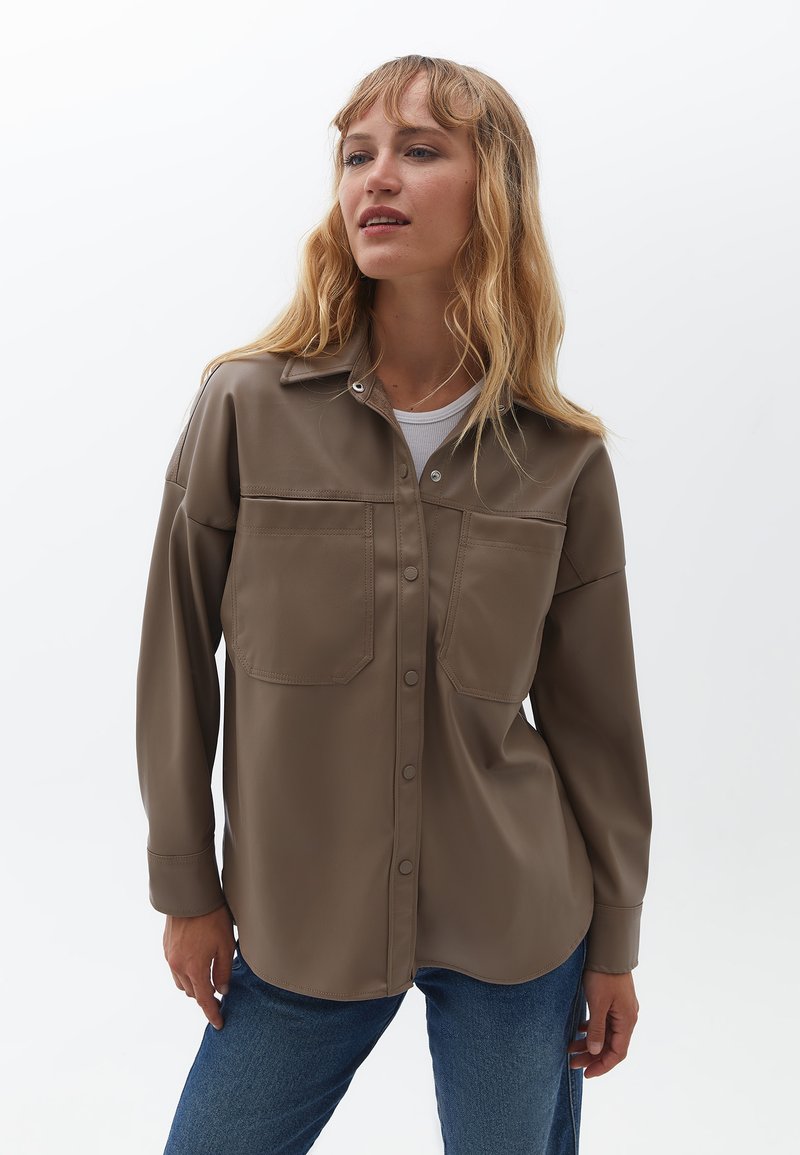  Hemdbluse - Dark Silver Mink