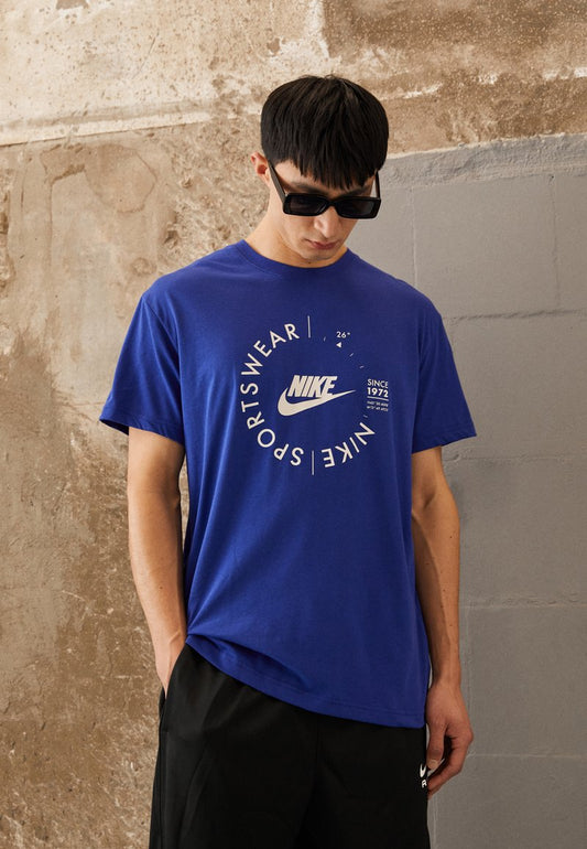Nike Sportswear TEE - T-Shirt Print - Deep Royal Blue/light Bone