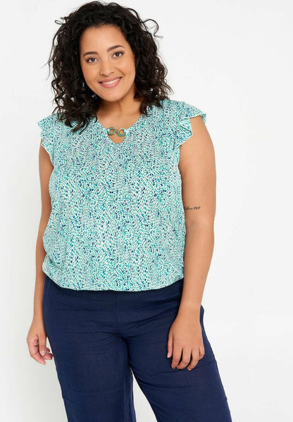  AVEC FOIL ET FROU FROUS - Bluse - Turquoise
