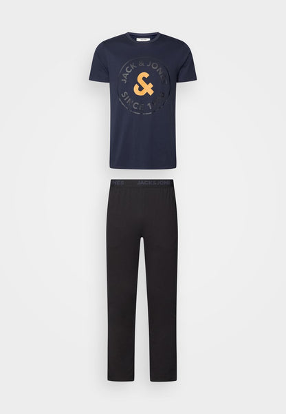 Jack & Jones JACAARON TEE AND PANTS SET - Pyjama - Navy Blazer/black