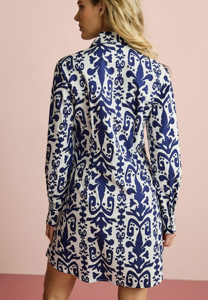 Next POPLIN MINI - Blusenkleid - Navy White