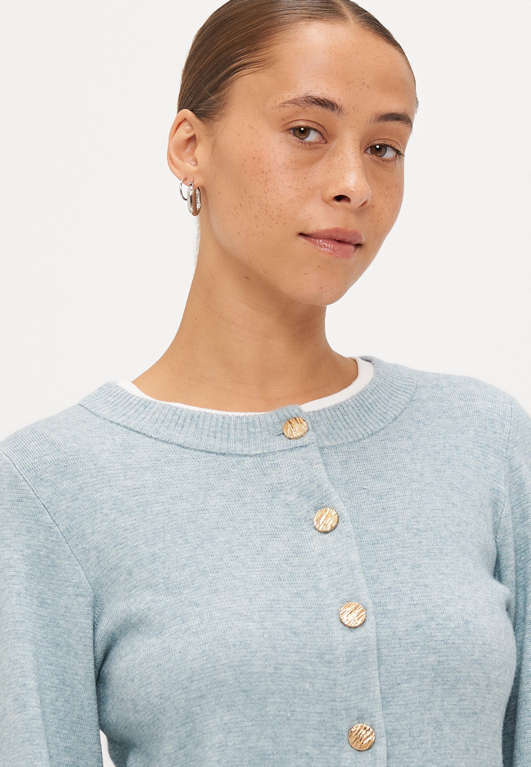 ONLY Petite ONLIBI ELLA BUTTON CARDIGAN - Cardigan - Arona/gold-coloured