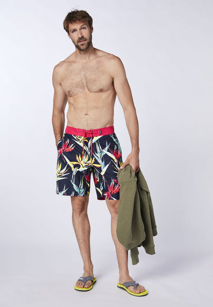 Chiemsee Badeshorts - Dark Blue Yellow