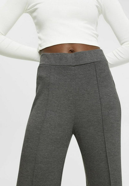 ESPRIT CROPPED MIT WEITEM BEIN - Stoffhose - Gunmetal
