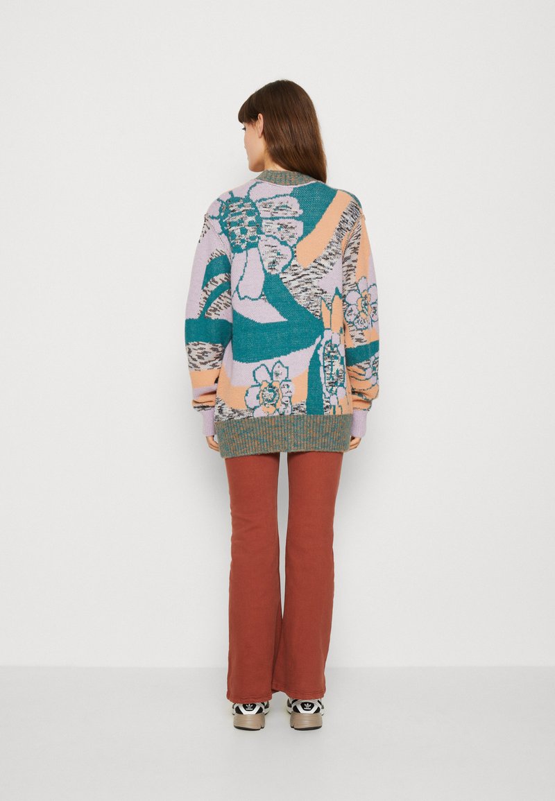 FREE PEOPLE AUGUST CARDI - Strickjacke - Orchid Teal Combo