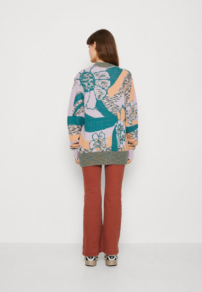 FREE PEOPLE AUGUST CARDI - Strickjacke - Orchid Teal Combo