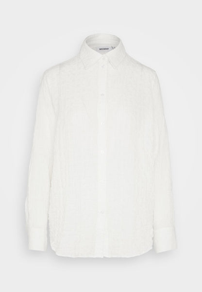 WEEKDAY CRINKLED SHIRT - Hemdbluse - Offwhite