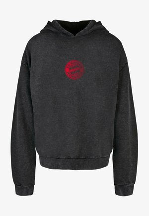Mister Tee MÄNNER ONLY LOVE FRONT ACID WASHED - Kapuzenpullover - Black