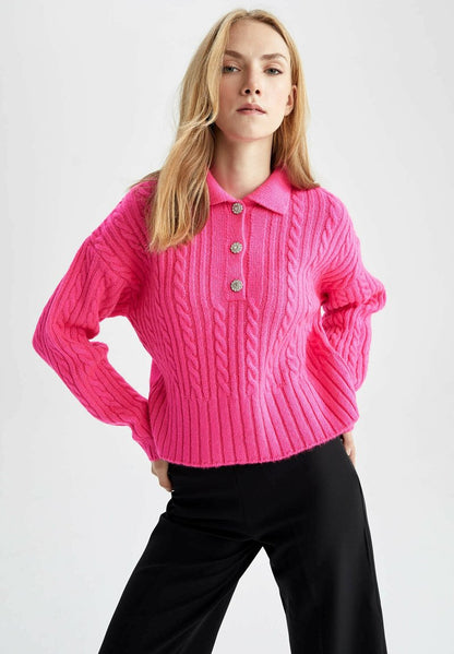 DeFacto STANDART FIT - Strickpullover - Black