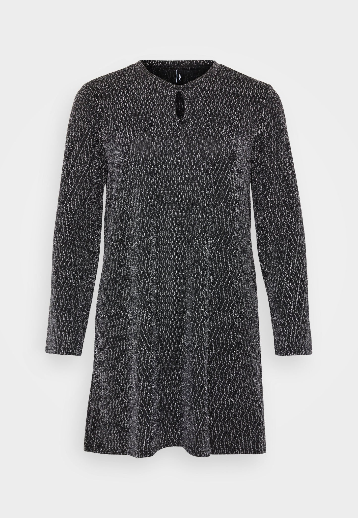 ONLY Petite ONLCAROL GLITTER PEEK A BOO - Jersey Dress - Black/silver-coloured