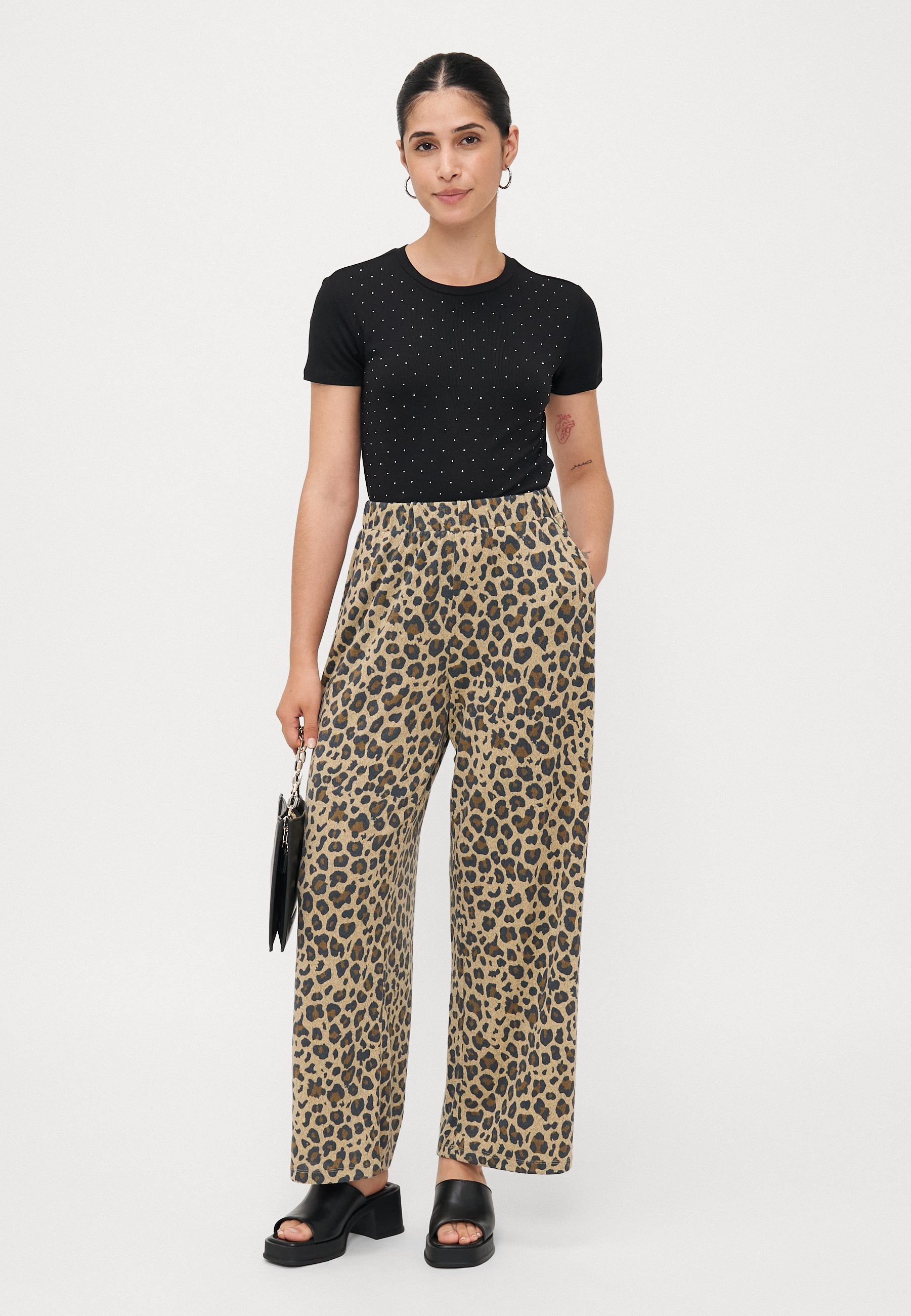 ONLY Petite ONLLYAM LIFE - Trousers - Travertine