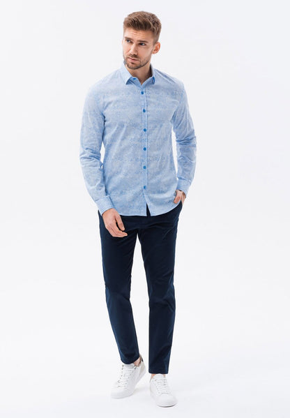 LONG SLEEVE FLORAL - Hemd - Light Blue